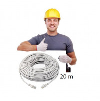 LAN Ethernet tīkla kabelis komutātora, maršrutētāja, koncentrētāja, modema, rūtera, datora pieslēgšanai, 20 m vai 30 m