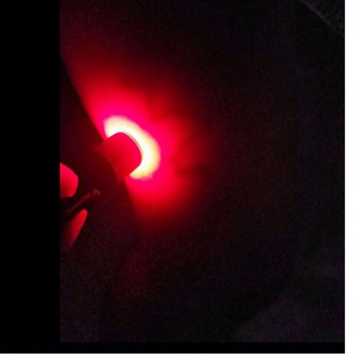 Portable red LED flashlight for finding veins and blood vessels