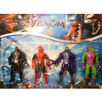 Childrens play set of collectible figures Marvel Spiderman, Elf, Venom, Symbiote