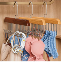 Multifunctional ergonomic hanger organizer for convenient storage of bras, scarves, ties