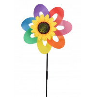 Childrens toy spinning from the breath of the Windmill in the form of a flower Sunflower