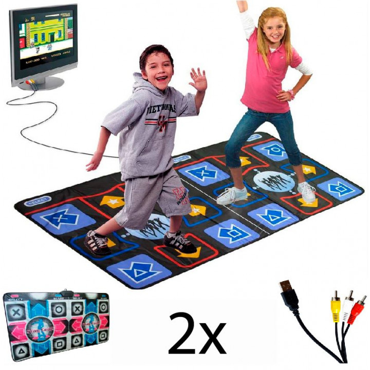 Wired or Wireless Dance Mania Dancing Mat with USB, RCA or HDMI outputs and remote control for one or two players