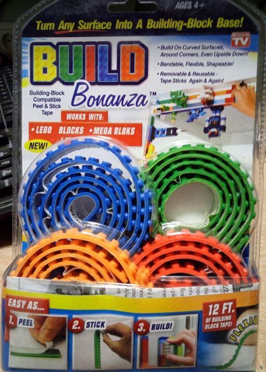 As Seen On TV, Toys, New Bonanza Building Block Lego Tape 4 Pack Of 3 Ft  Rolls Works Wtop Brands